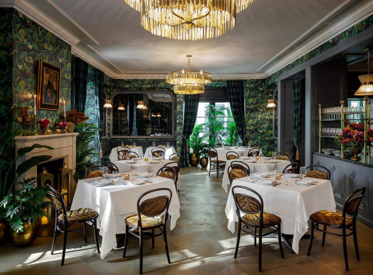 The dining room at Chateau ZZ’s, which serves upscale Mexican cuisine.