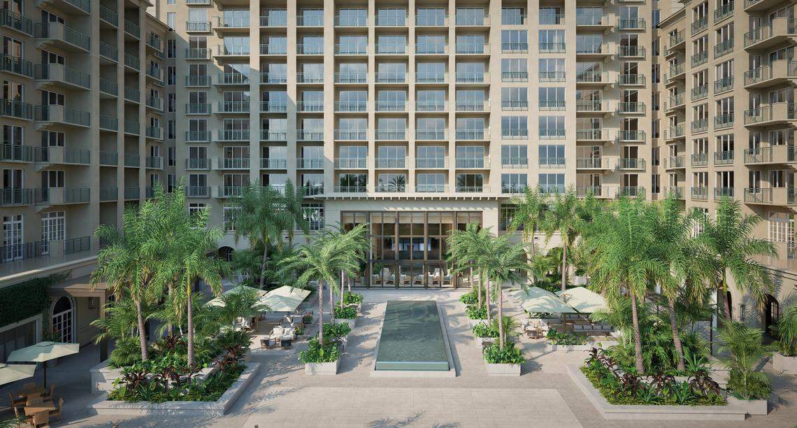 Rendering of Courtyard at Ritz-Carlton Key Biscayne, May 5, 2025