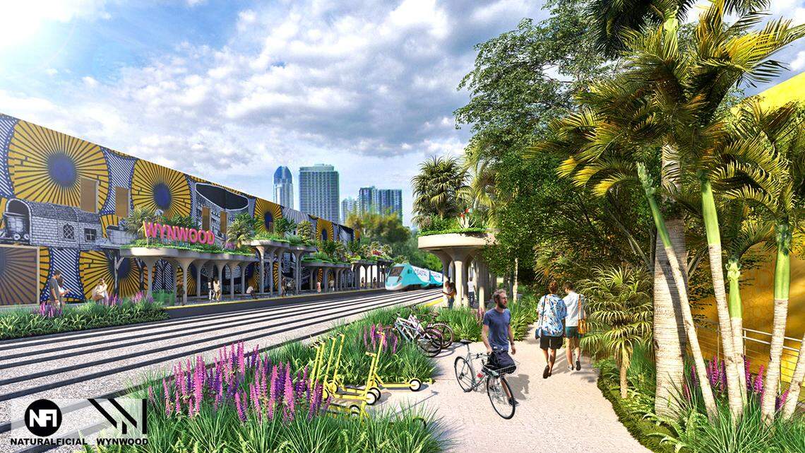 A rendering for the proposed Wynwood commuter rail station.