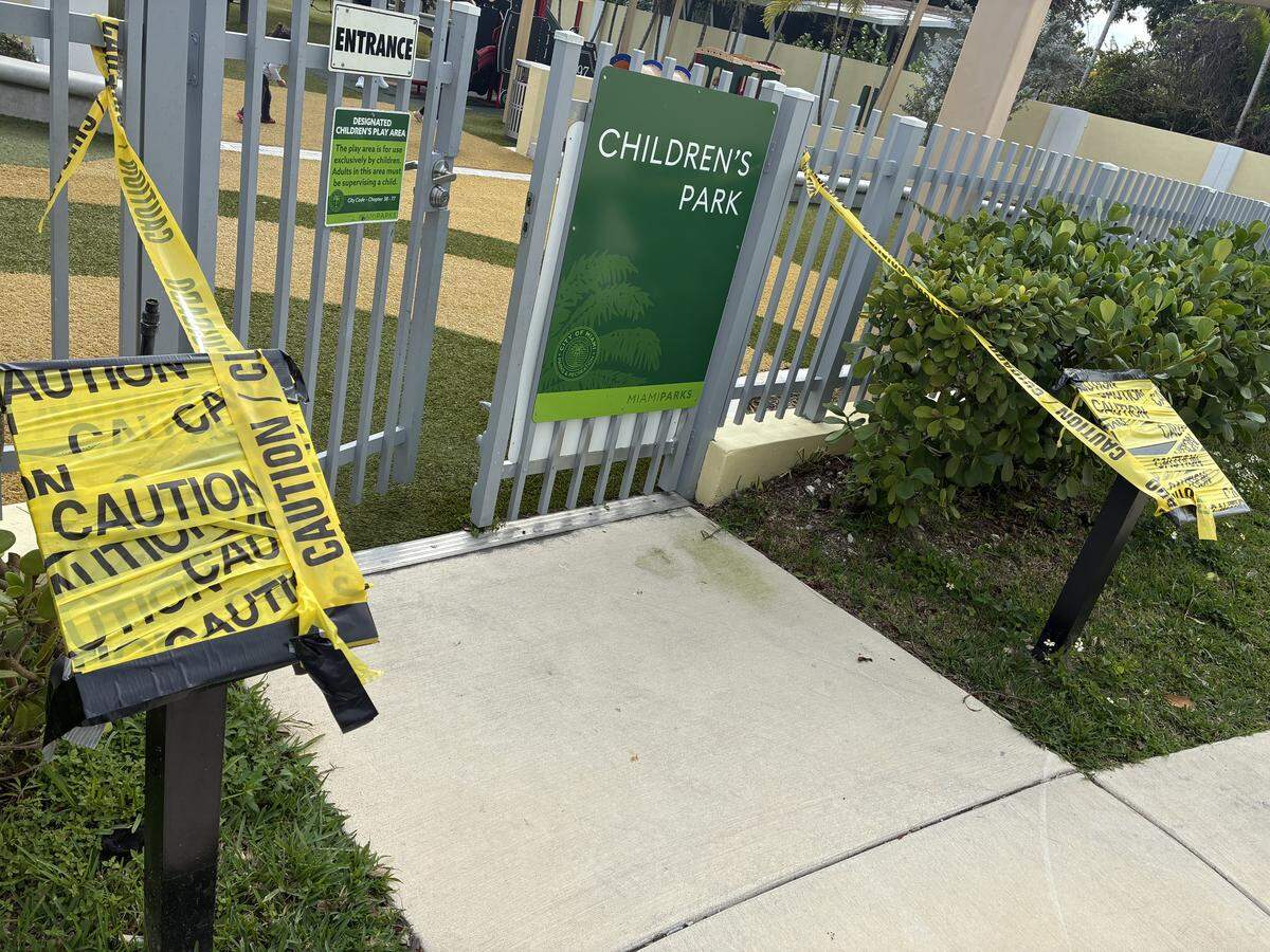 Two plaques were removed at the Children’s Park attached to the District 3 office in Miami on Thursday, Jan. 29, 2026.