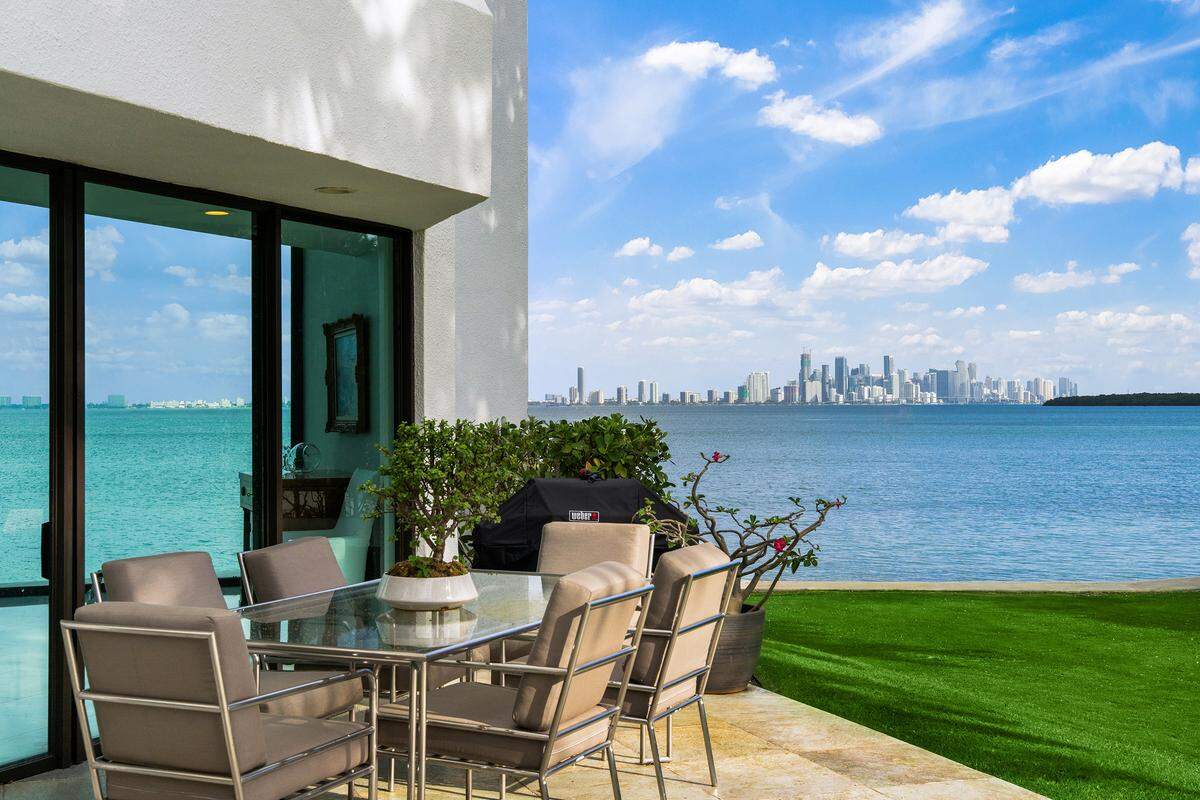 The views of the Miami skyline from the 2.38-acre property are almost completely unobstructed.