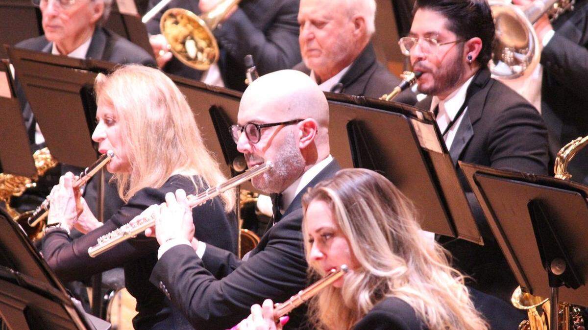 Musicians with Greater Miami Symphonic Band will perform with renowned composer and conductor Frank Ticheli at Gusman Hall.