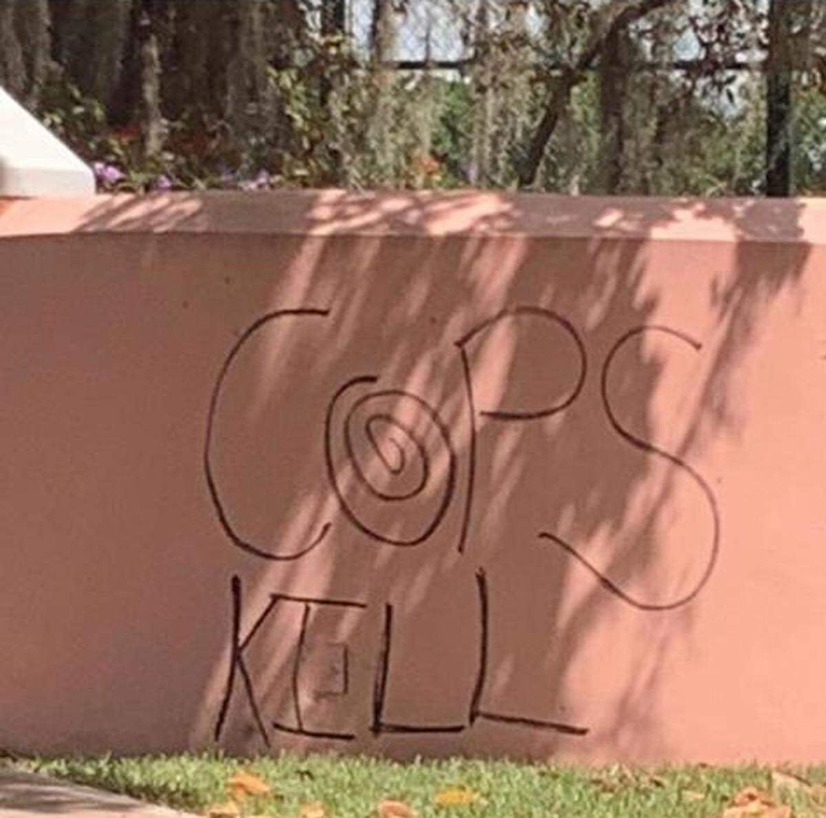 Several locations in Coral Gables, from Miracle Mile to the Coral Gables Youth Center, were vandalized with graffiti on Saturday, Aug. 22, 2020, according to police and The Gables Insider. This anti-police tag was found near the Youth Center.
