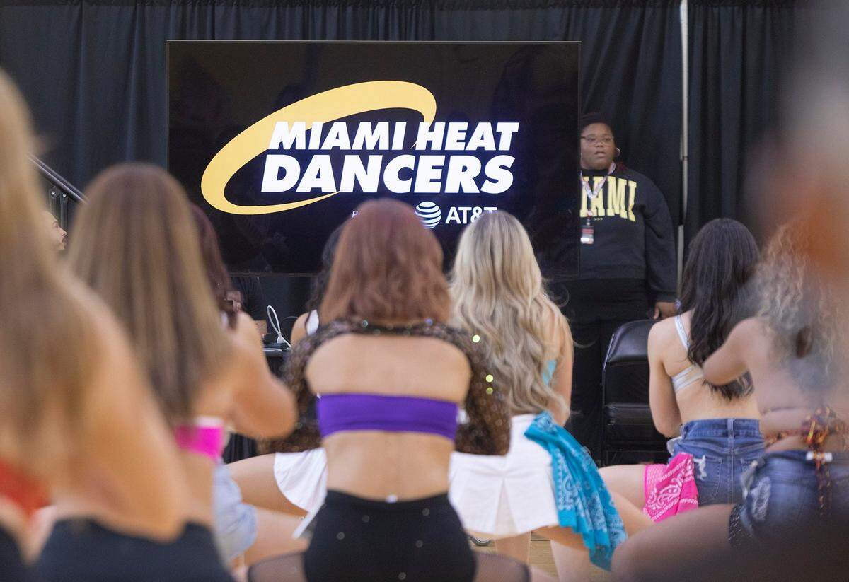 Hundreds of dancers from all over the country audition to become part of the HEAT Dancers crew for next season at Kaseya Center, Miami, FL on Sunday July 28th., 2024.