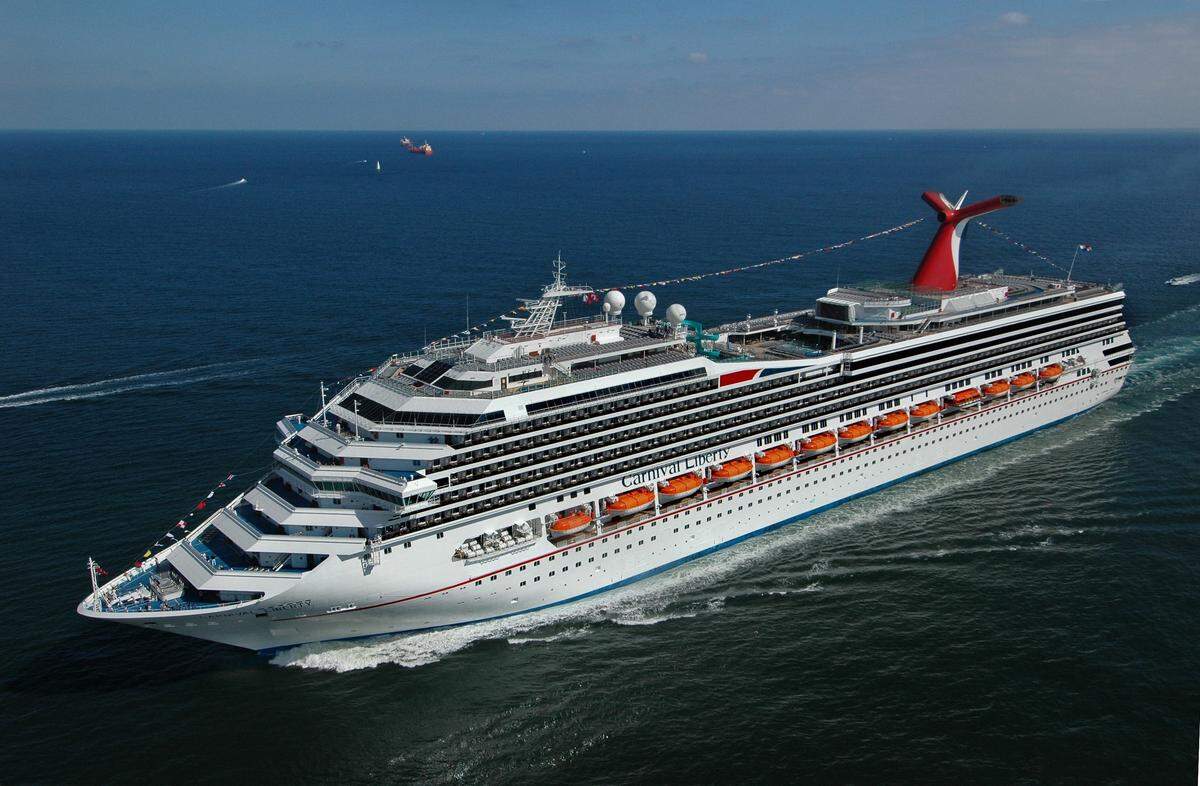 The Carnival Liberty arrives in Fort Lauderdale, Fla., Thursday, Nov. 10, 2005. From November through April, the vessel sails on alternating six- and eight-day Bahamas/Caribbean voyages from Fort Lauderdale’s Port Everglades. From May through October, the 952-foot-long vessel calls on Mediterranean ports during 12-day cruise itineraries.