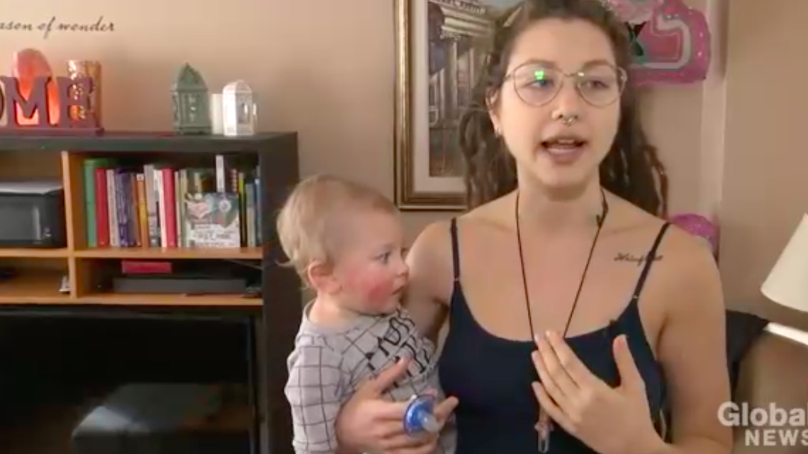 Natasha Das Gupta with her child. She left her placenta in a park, sparking concerns that someone had given birth outside and may have been in distress.