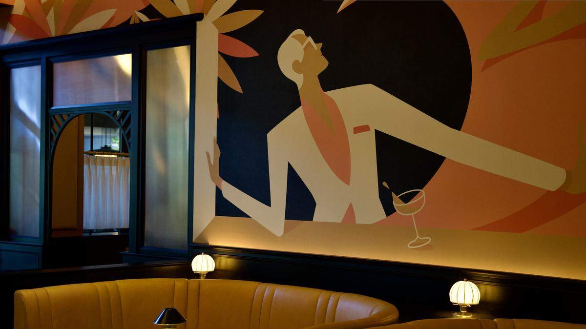 The interior of Slim’s, a new steakhouse at Bal Harbour Shops.