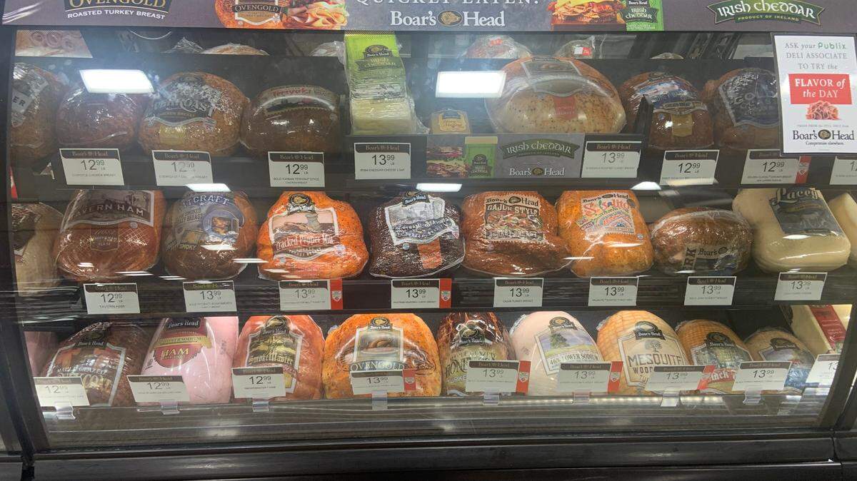 Publix deli counter in Miami on July 26, 2024. Publix sells Boar’s Head meats but the company spokesperson said products listed in the recent recall notice have been pulled from store shelves.