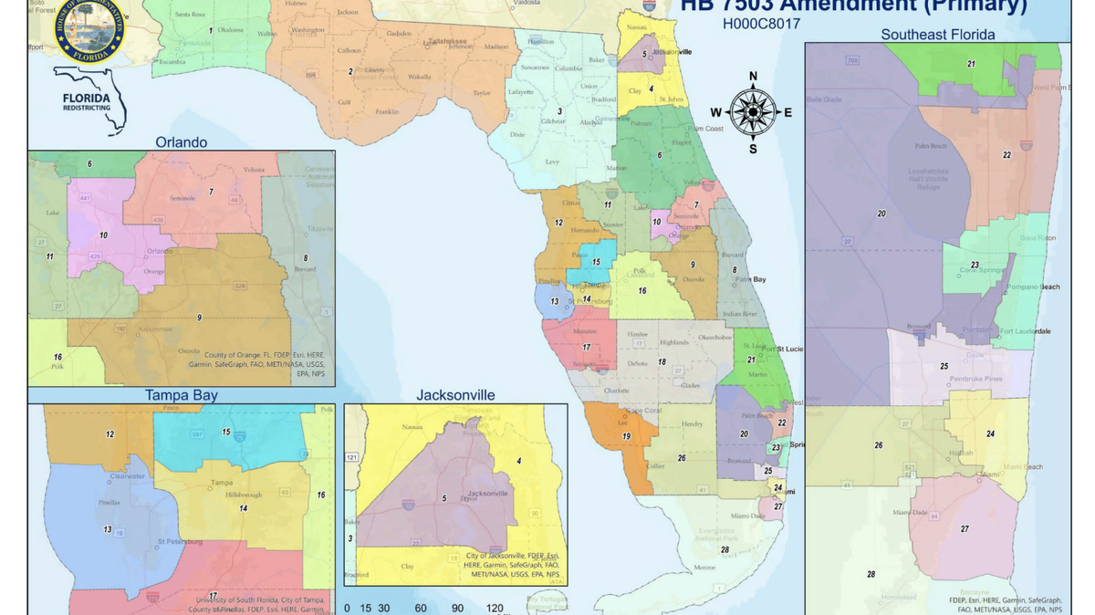 The Florida House has proposed a new map that attempts to appease the governor’s configuration for a North Florida minority district. But, in a signal that it considers the governor’s proposal vulnerable to being invalidated by a court, the House released a second map that restores the North Florida district as a back-up plan.