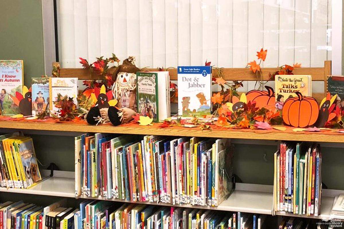 The Thanksgiving display at the Concord Branch of the Miami-Dade Public Library, 3882 SW 112th Ave.