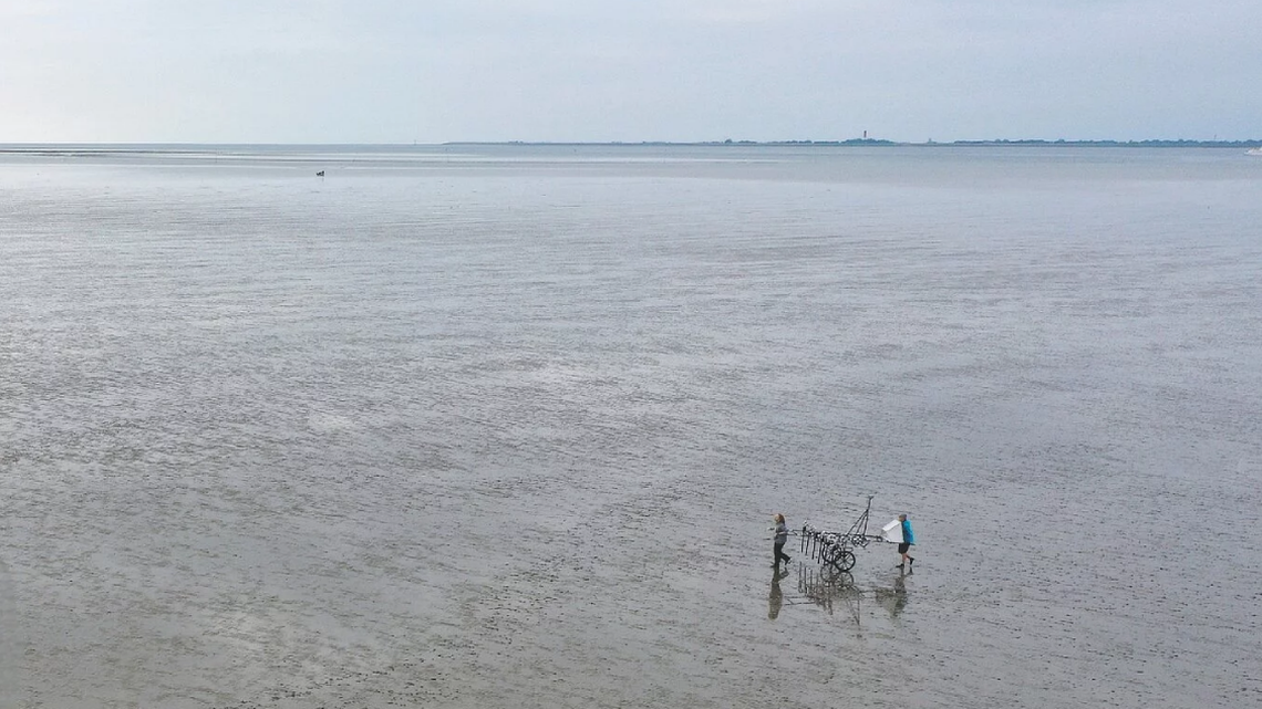 Archaeologists surveying mudflats in Germany found sunken ruins of large church in the lost medieval town of Rungholt, experts said.
