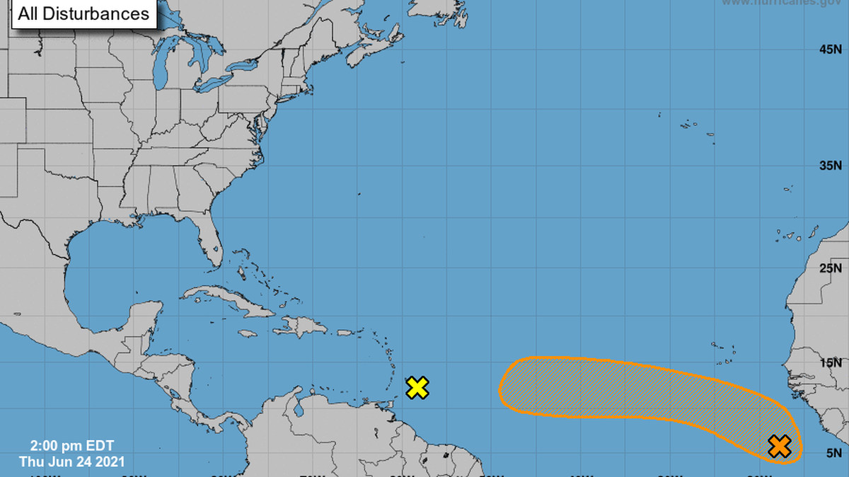 The National Hurricane Center is tracking a disturbance off the coast of Africa that could form a small tropical depression in the next few days.