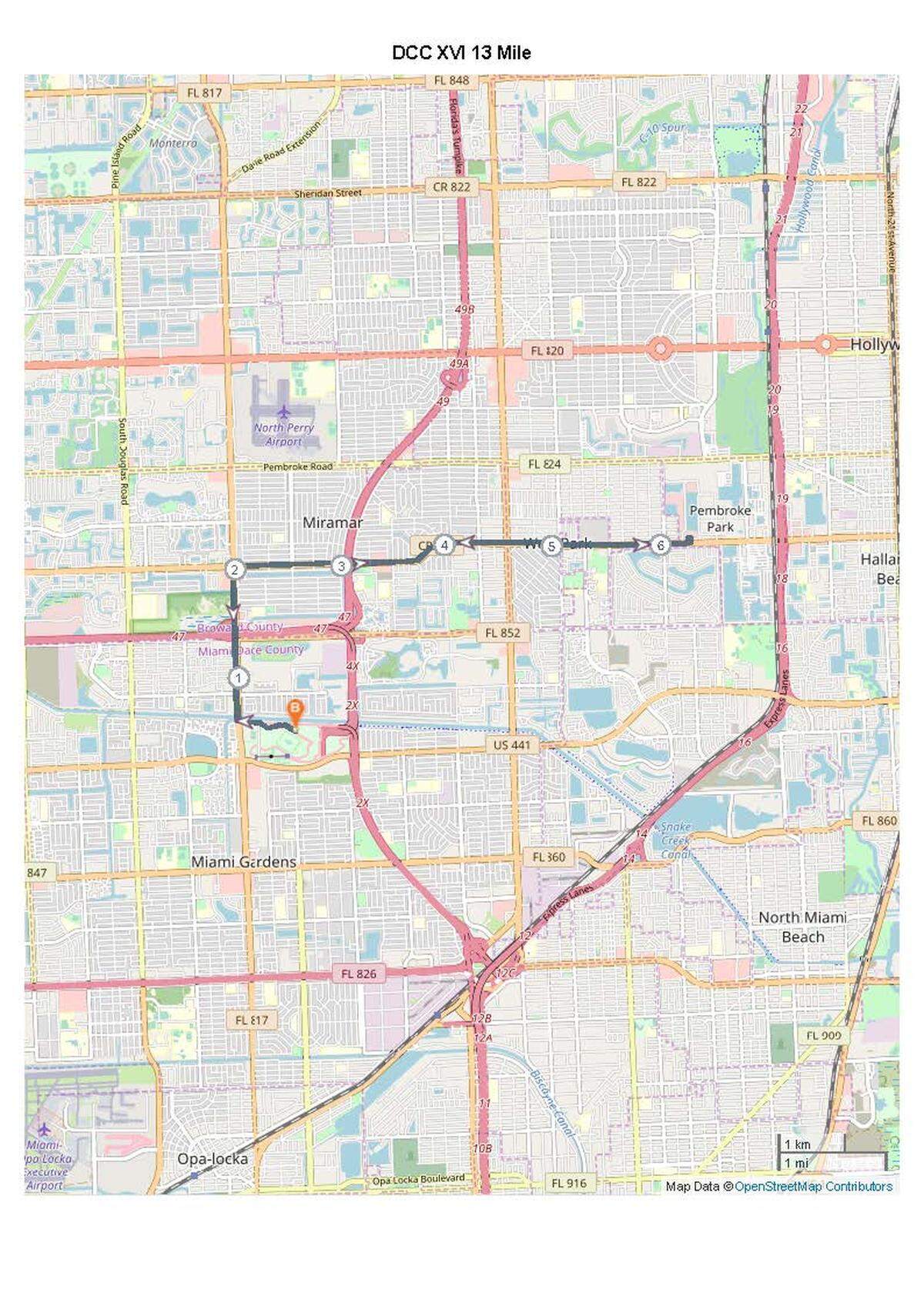 13-mile Dan Marino Ride.