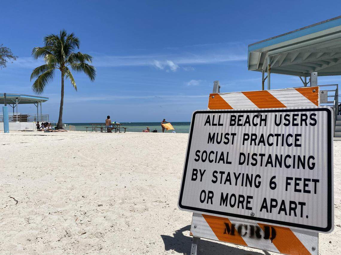 Monroe County reopened Higgs Beach in Key West but with caveats that people must practice proper social distancing.