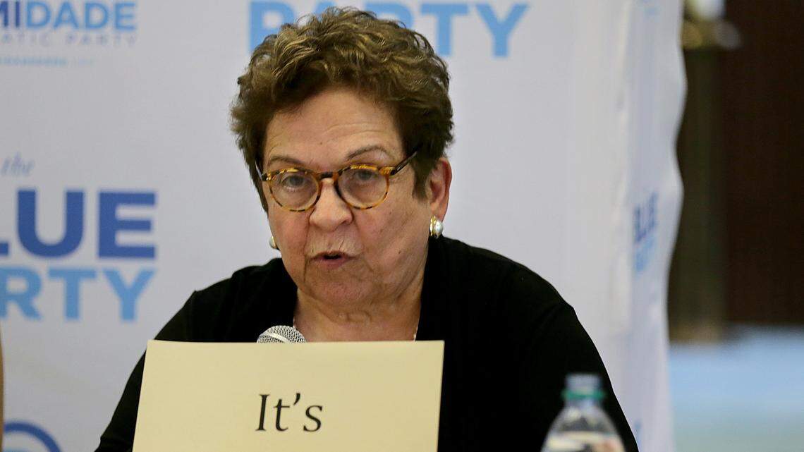 Candidate Donna Shalala, answered that “It’s complicated” to the question of whether ICE should be abolished during a District 27 Congressional Democratic Primary Debate, at St. Stephen’s Episcopal Church in Coconut Grove. Thursday, July 19, 2018.