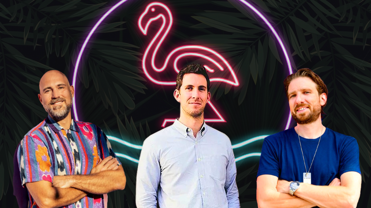 The Flamingo Capital team: Chris Adamo, Adam Garfield, and Will Weinraub