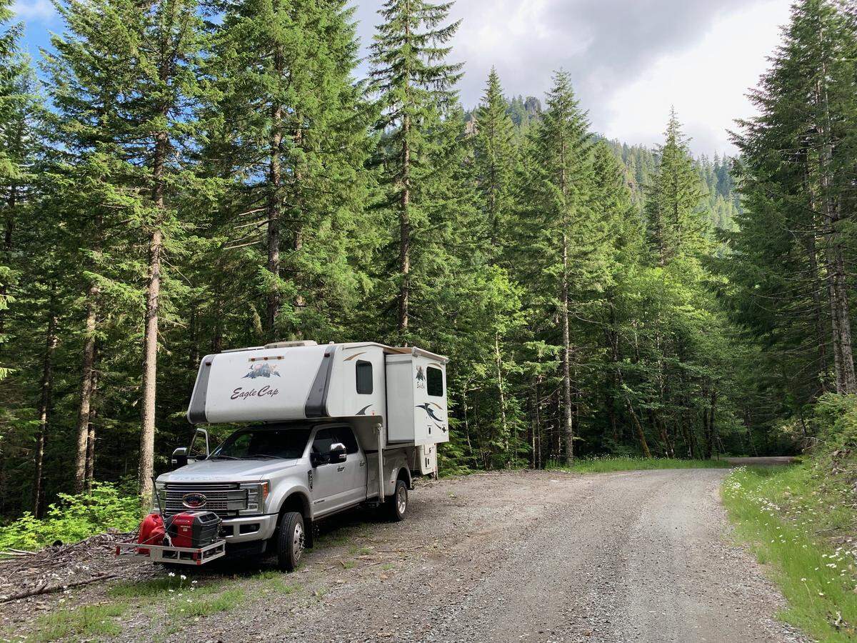 Andrew Pollack and his wife Julie Phillips drove their RV across the U.S. for more than six months before settling down in Oregon, where they are under contract to purchase rural land for a home and possibly a farm.