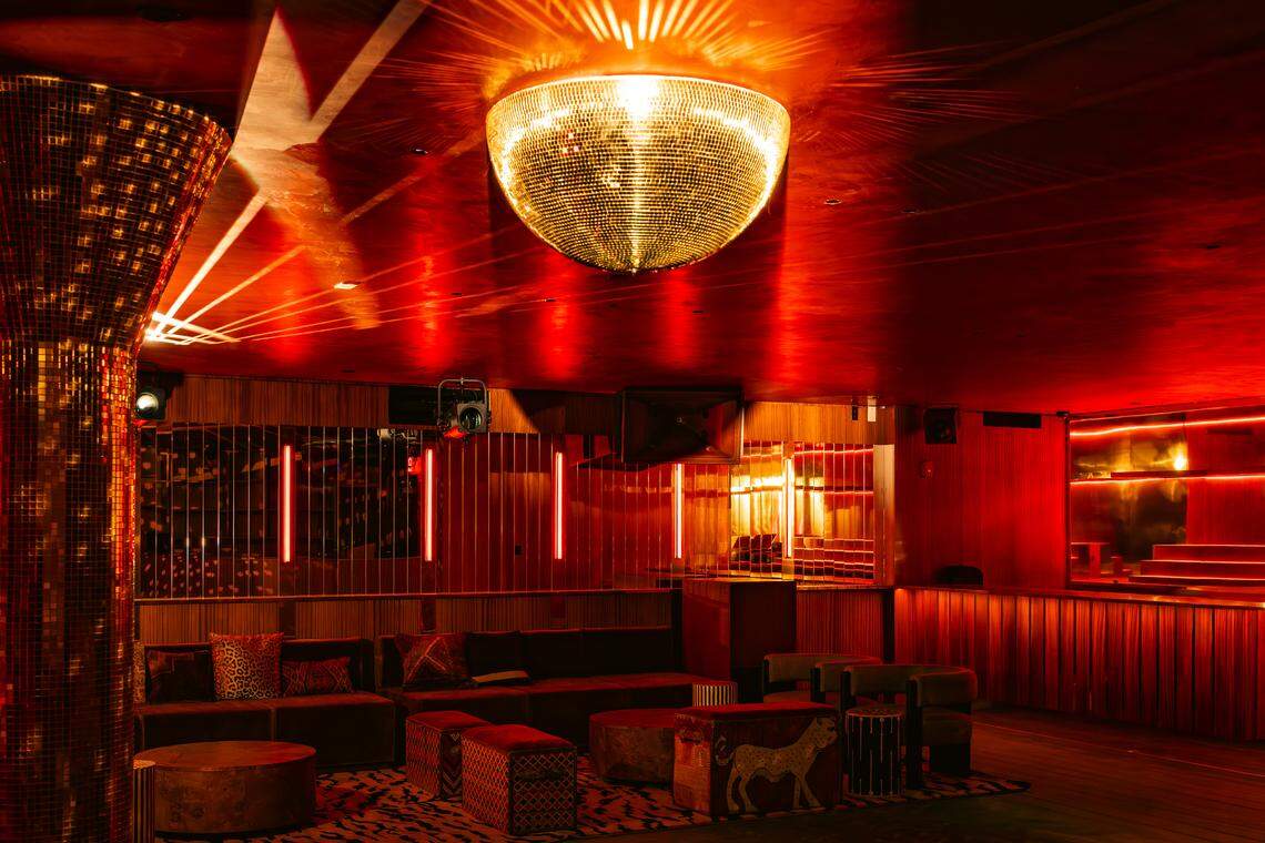 The Lion’s Den, the upstairs vinyl lounge at Fooq’s in Little River.