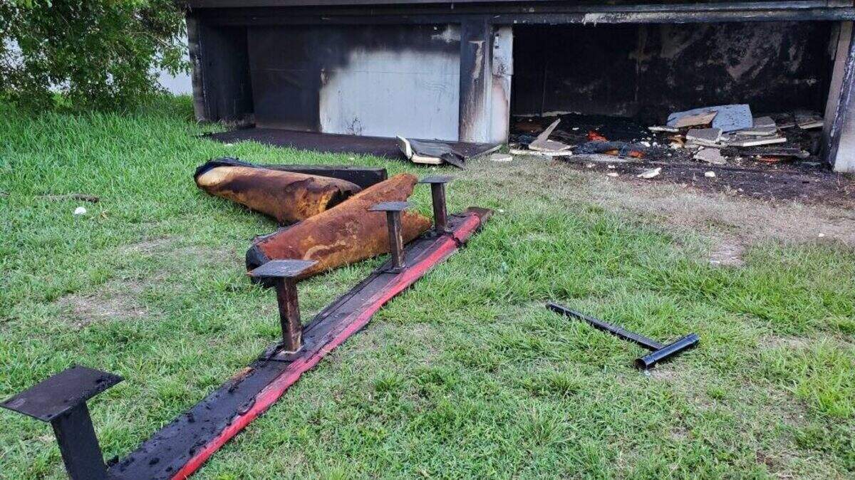 A fire broke out June 23, 2019, in Edison High’s field house, which is used to store equipment for the football team.