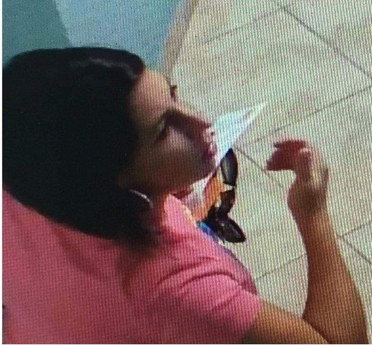 A woman is filmed on a security camera taking a package of beauty supplies from the mail room of the Summer Seas Condominium on Plantation Key on March 29, 2018.