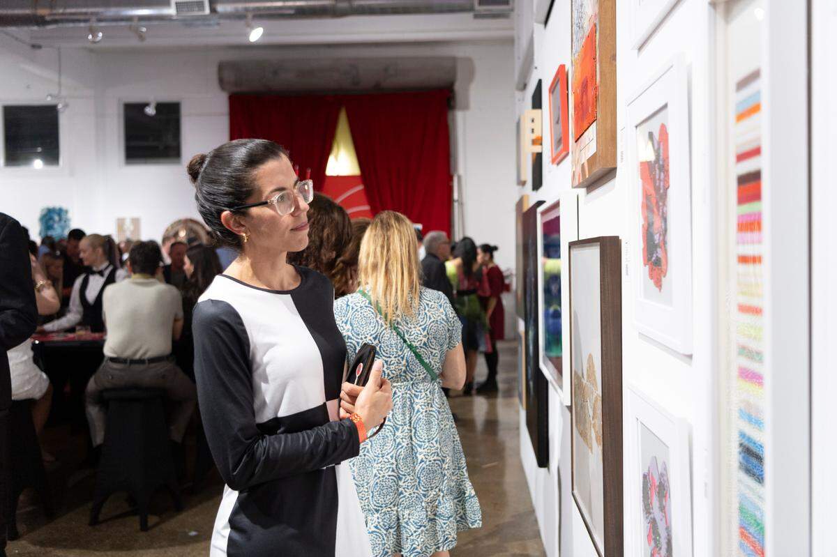 Nicole Serize enjoyed a Locust Projects art exhibition at the 2024 Spring Fling.