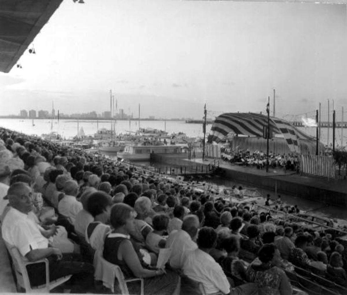 Taking in a concert at Miami Marine Stadium in this undated photo from the Florida State Archives.