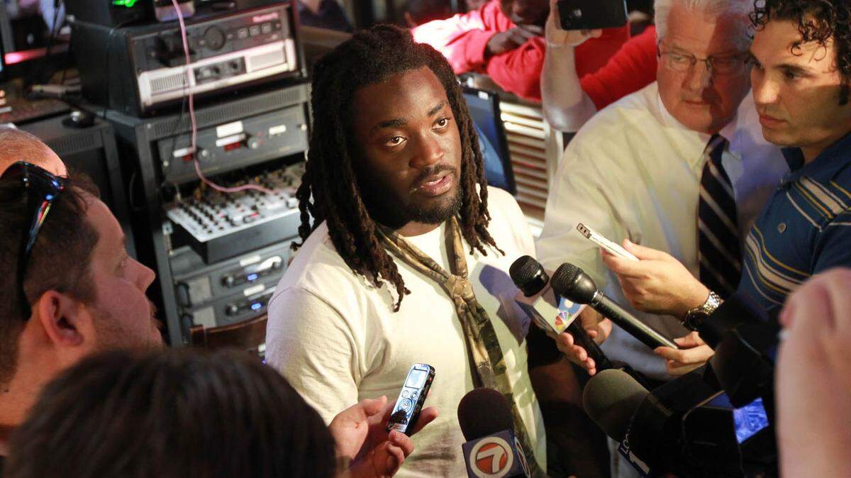 South Plantation running back Alex Collins, announces his choice to attend Arkansas in 2013.