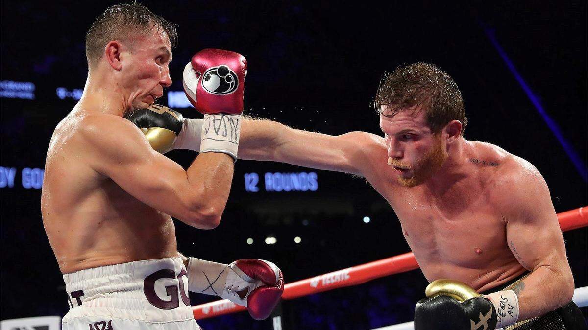 Saúl Canelo Álvarez punches Gennady Golovkin. A third boxing match between them is a possibility.