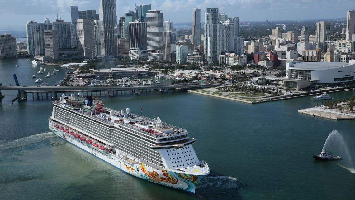 The Norwegian Cruise Lines ship Getaway, with hull design by David Le Batard.