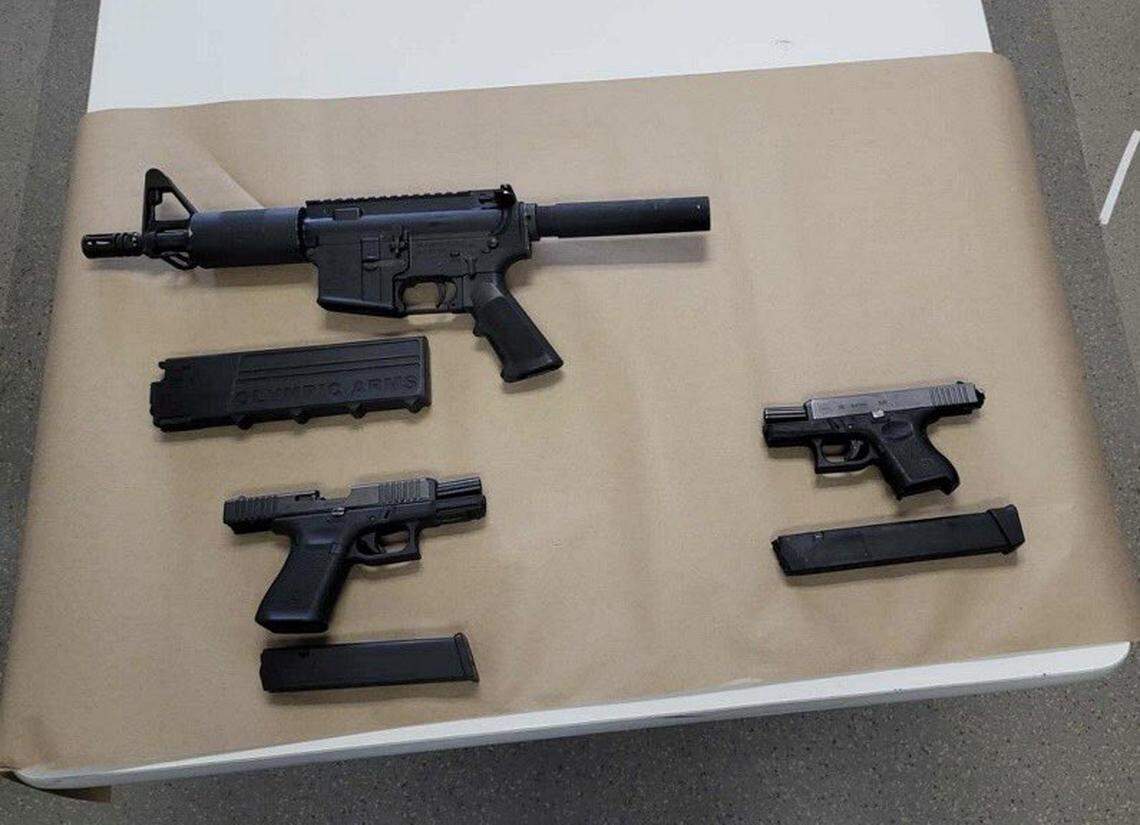 Miami-Dade police said they recovered two handguns and one rifle.