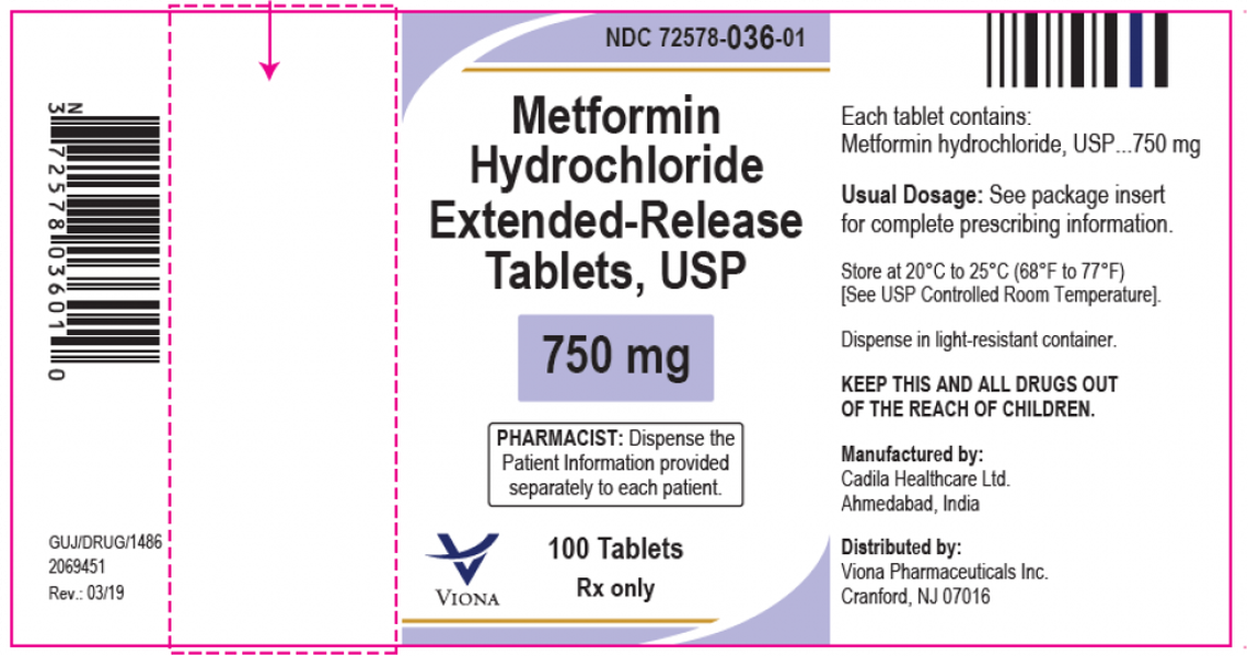 The label on bottles of Viona’s recalled metformin