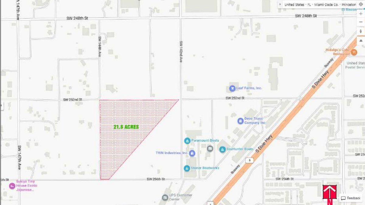 Miami-Dade County’s Urban Development Boundary runs through a piece of farmland near U.S. 1 in South Miami-Dade, and county commissioners on Nov. 21, 2024, agreed to expand the boundary to include 20 acres where developers want to build apartments.