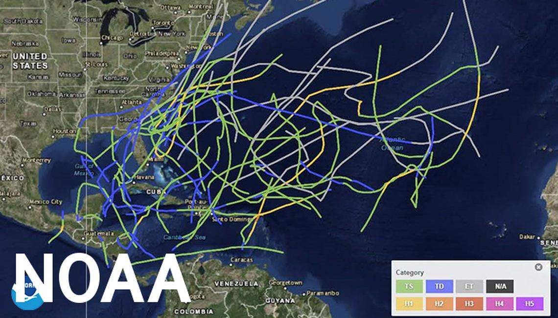 Off-season storm tracking map, from December to May.