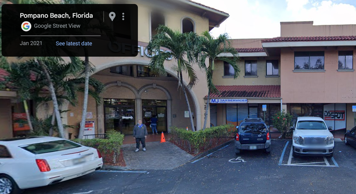 The storefront in the strip mall at 2754 Atlantic Blvd. out of which Johanna Garcia ran MJ Taxes and More as well as the $190 million MJ Capital Funding fraud.