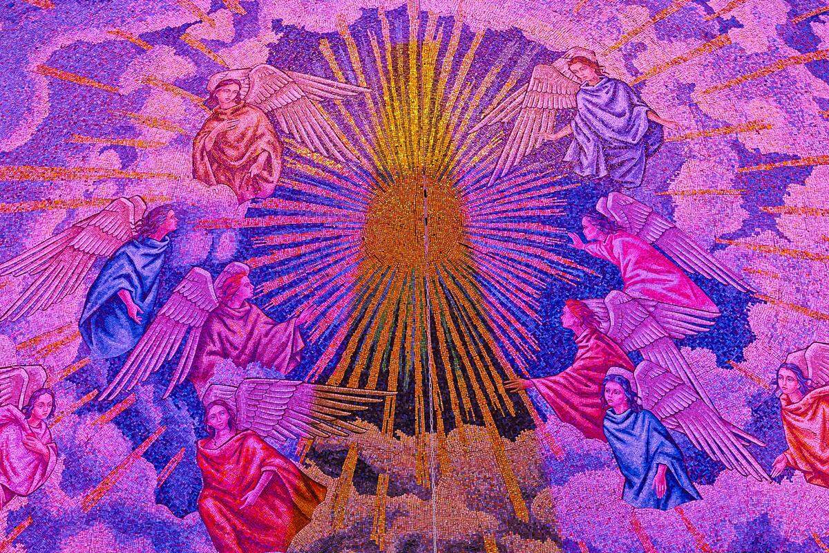 A mosaic artwork inside Trinity Episcopal Cathedral save the sanctuaryvduring a Vox Dei, new service of Holy Eucharist, on Sunday, September 7, 2025, in Miami, Fla. Trinity Episcopal Cathedral is celebrating the centennial anniversary of the church.