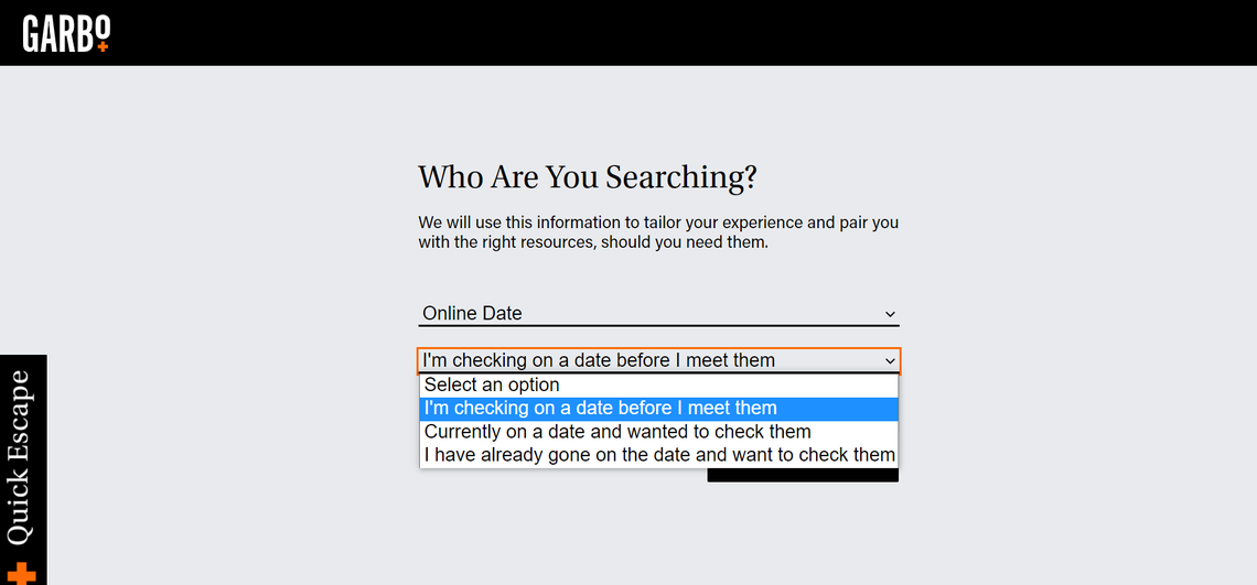 Tinder users receive two free credits to search for anyone.