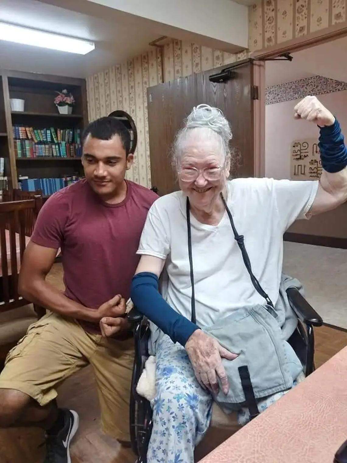 Pearlene Darby, a resident of a Sacramento, California, nursing home, was hospitalized with bedsores and an infection. A surgeon said she was too fragile to survive surgery, her daughter’s lawsuit alleged. The home denied liability and the case was settled out of court. She is pictured here with her grandson Caleb Darby.