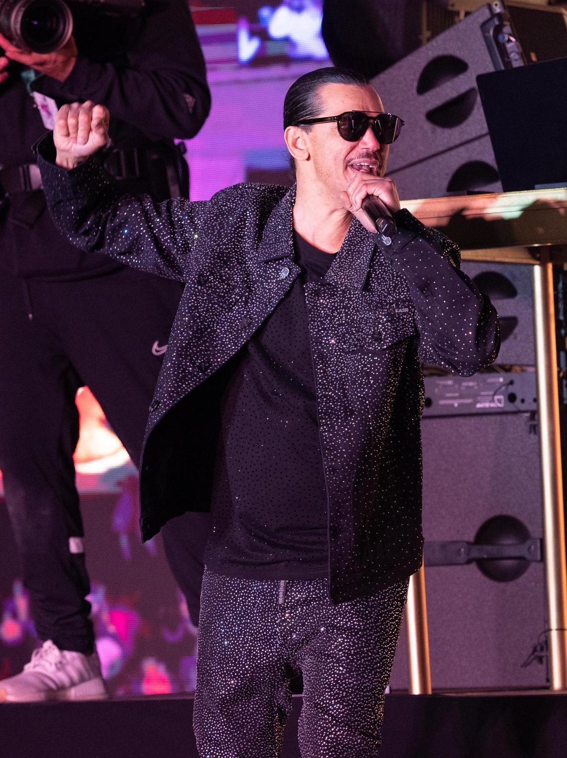 El DeBarge performs in the Carousel Club at the 2022 Pegasus World Cup at Gulfstream on Jan. 29, 2022, in Hallandale Beach, Florida.