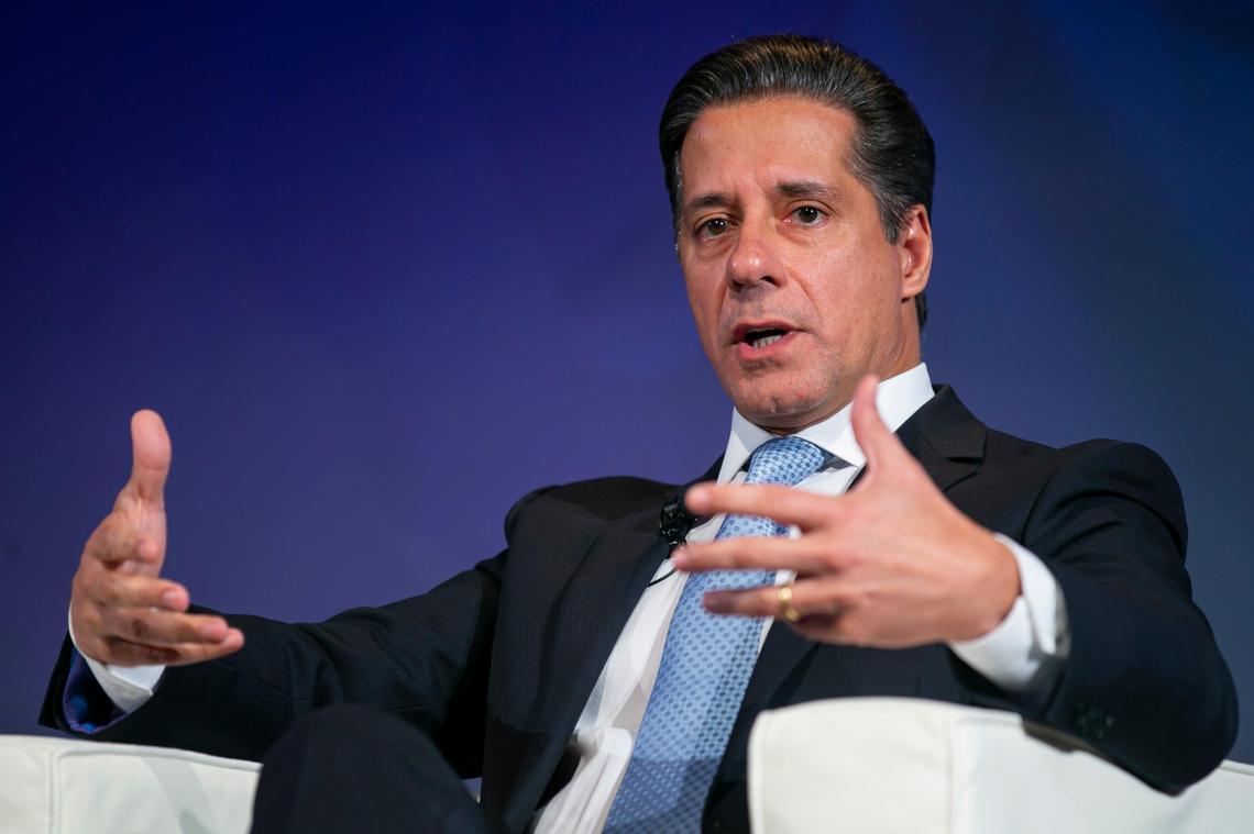 Alberto Carvalho, superintendent for Miami-Dade County Public Schools, participates in the education panel of the Florida Priorities Summit at the University of Miami in Coral Gables, Florida, on Tuesday, November 19, 2019.