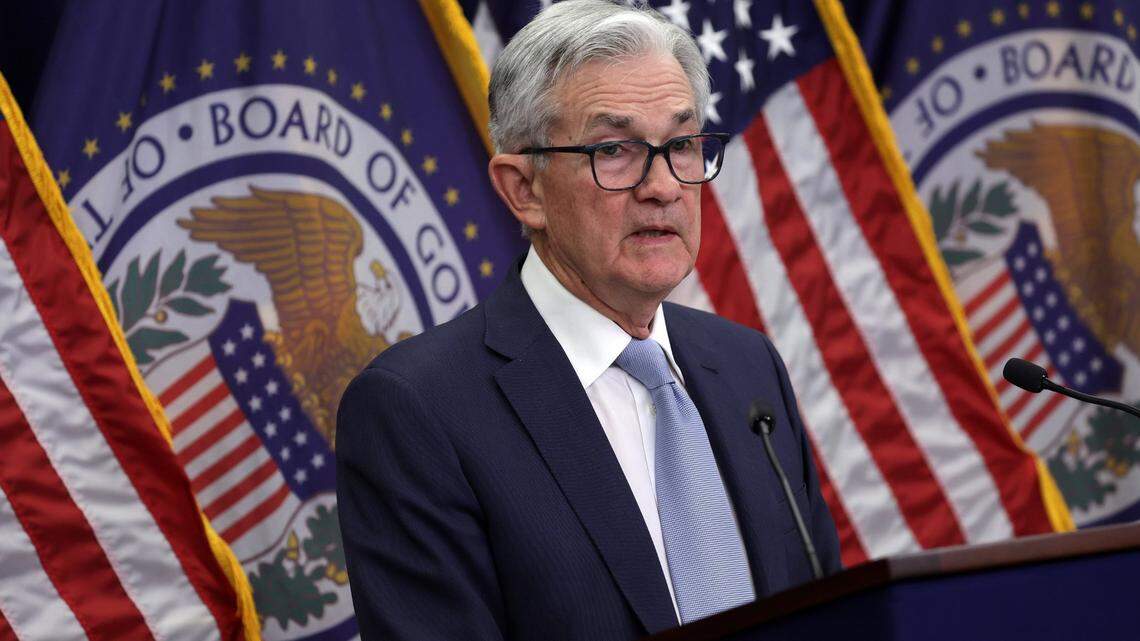 Federal Reserve Board Chairman Jerome Powell speaks during a news conference after a Federal Open Market Committee meeting on Dec. 14, 2022, in Washington, D.C. (Alex Wong/Getty Images/TNS)
