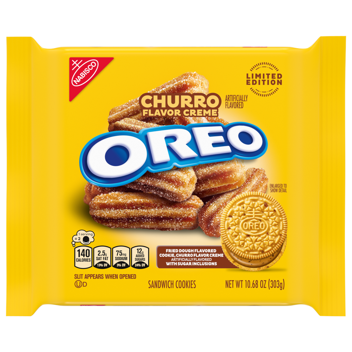 Oreo’s new churro cookies will arrive on store shelves March 27, for a limited time.