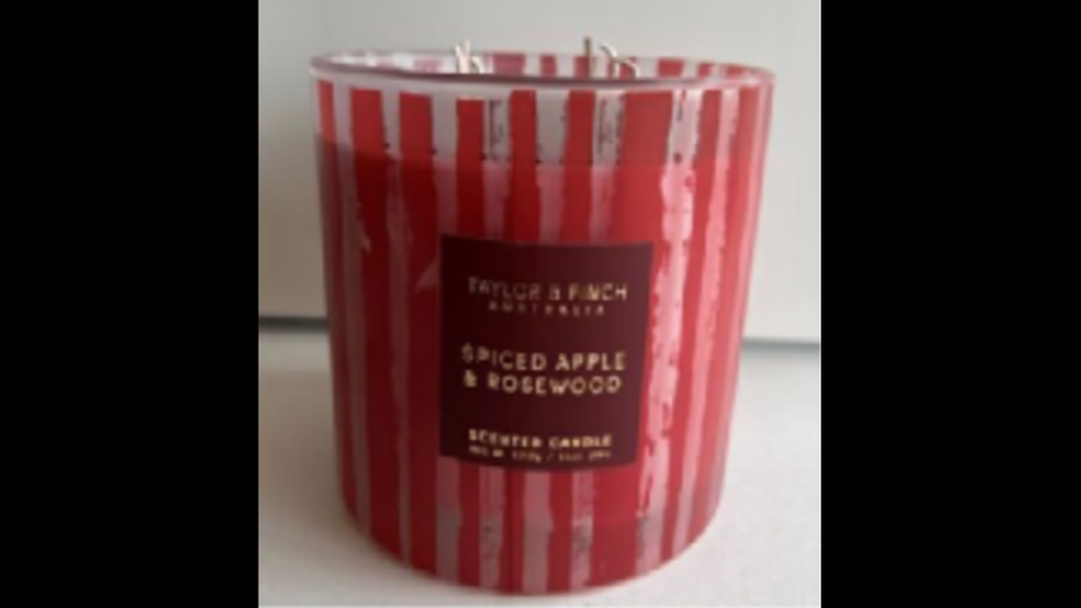 Taylor and Finch 6-wick Spiced Apple & Rosewood candle has been recalled by Ross.