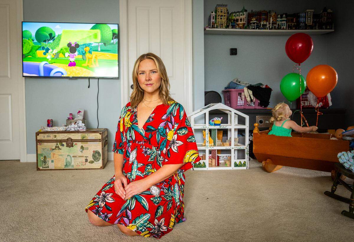 Rachel Hunt, 29, lives with her parents and toddler daughter in Cary, NC. Hunt lived at Hannah’s Home of South Florida for two years and was evicted in January 2024.