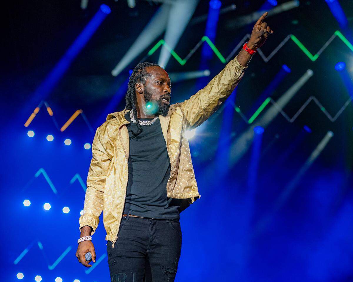 Mavado performs at Afro Nation Miami at loanDepot Park in Miami, Florida on Saturday, May 27, 2023.