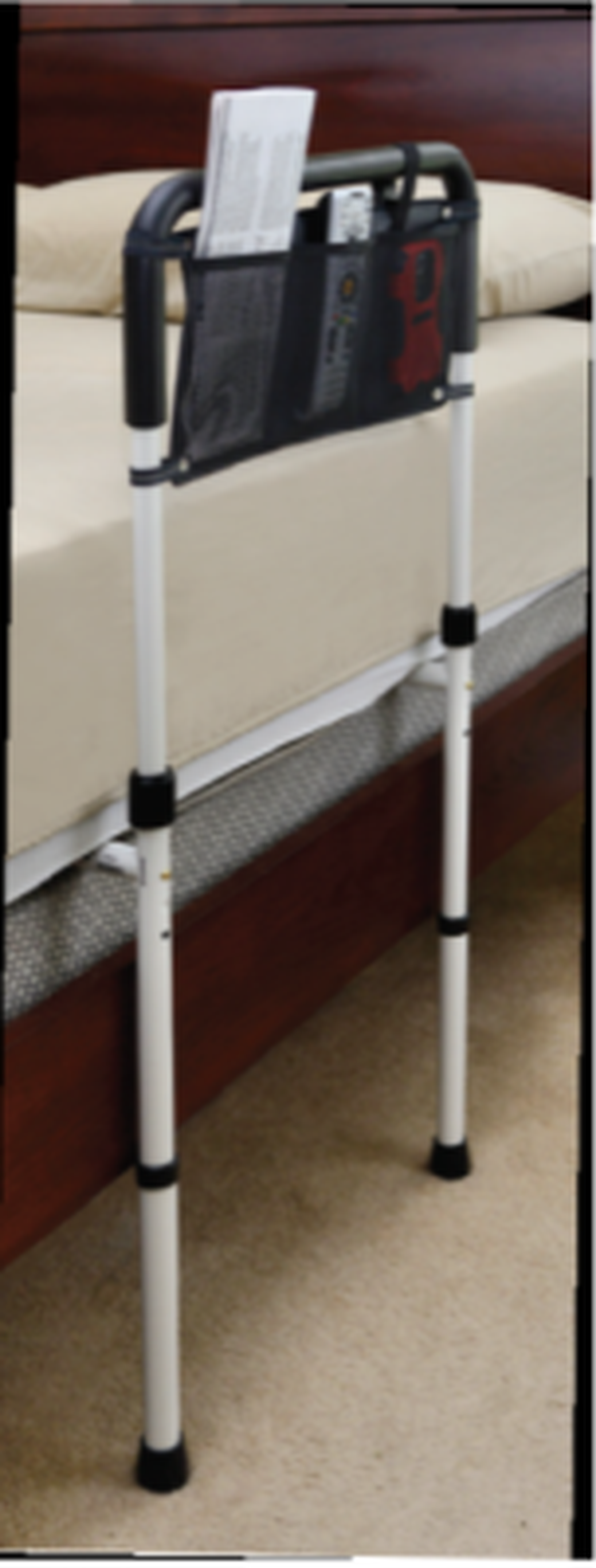 Essential Medical Supply Endurance Hand Bed Rail with Floor Support and Pouch, model No. P1411-P