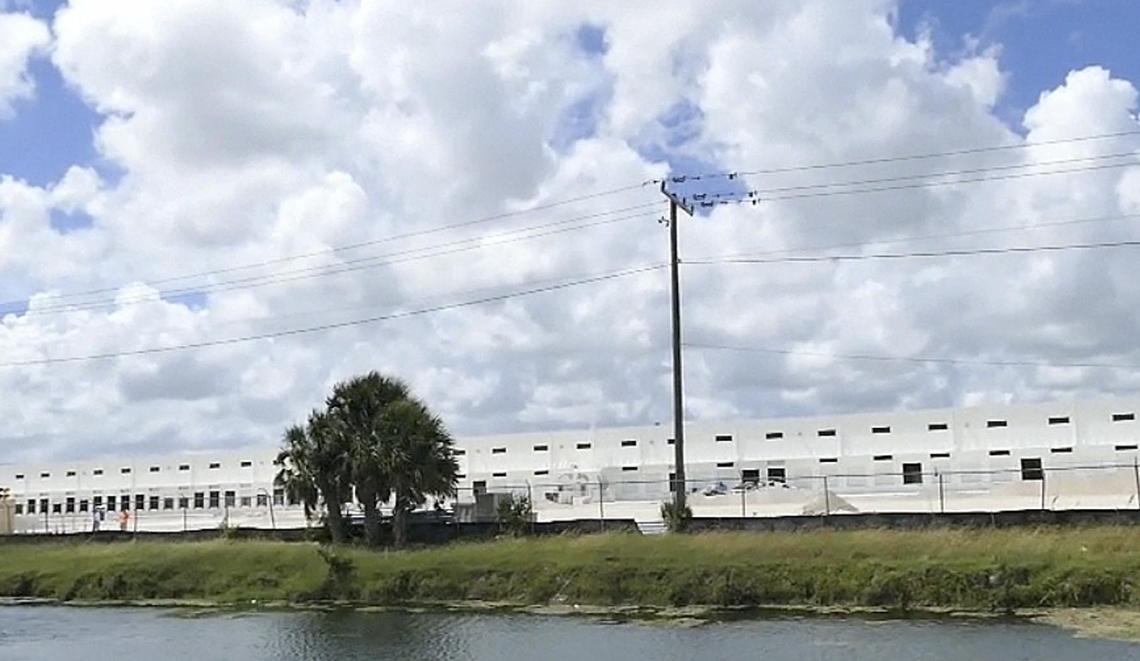 Warehouses under construction off Northwest 36th street and 67th Avenue near Miami Springs’ southern boundary.