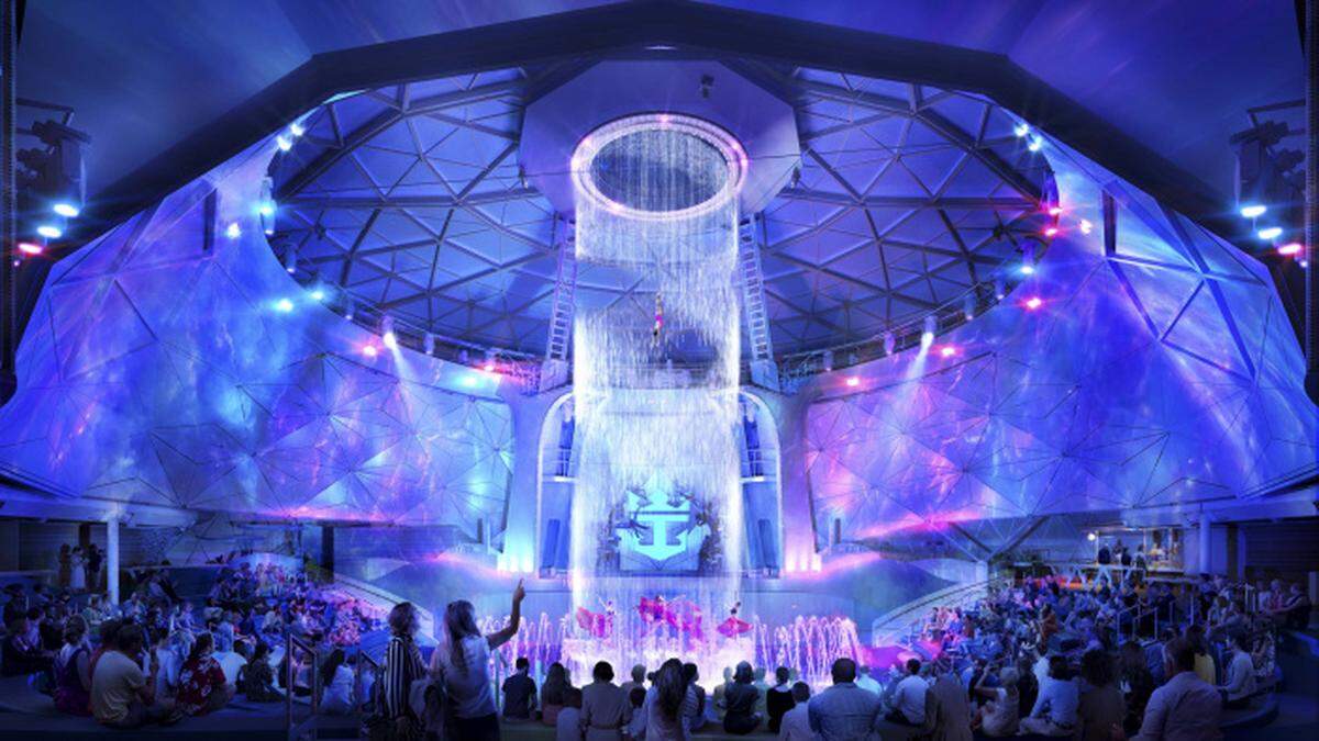 Here’s what the AquaDome on Royal Caribbean’s new ship, Icon of the Seas, will look like.