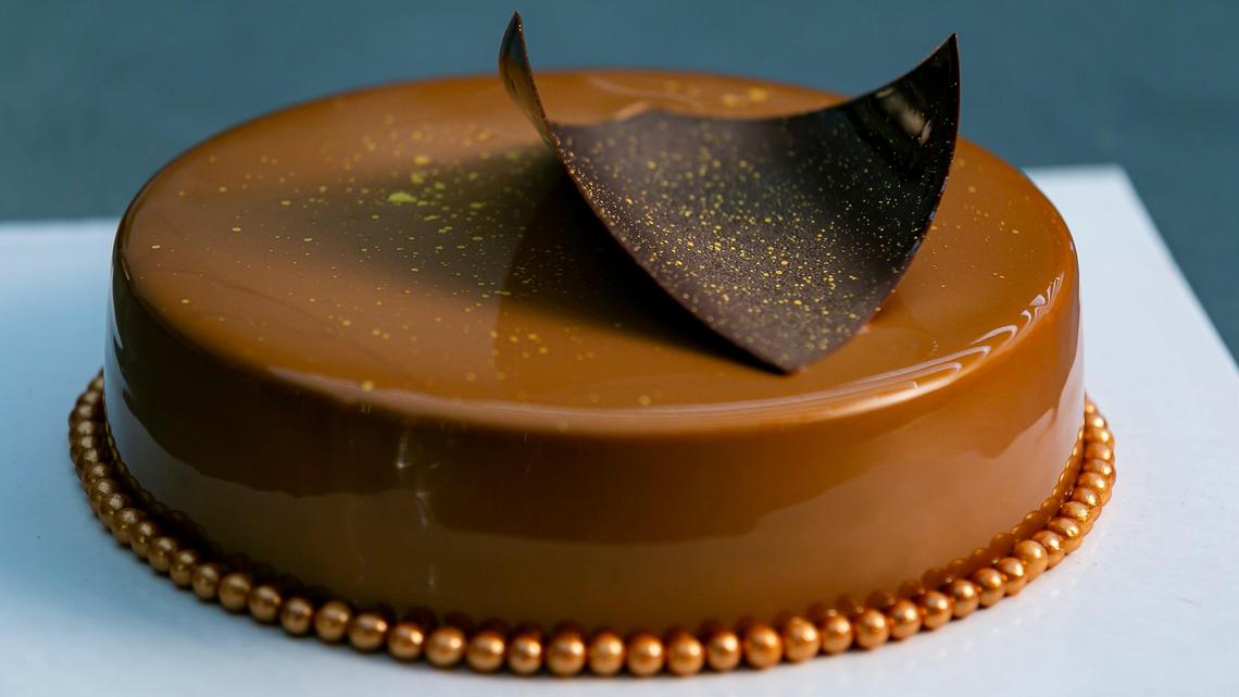 Pastry chef Antonio Bachour spent more than a year perfecting his signature mirror glaze.