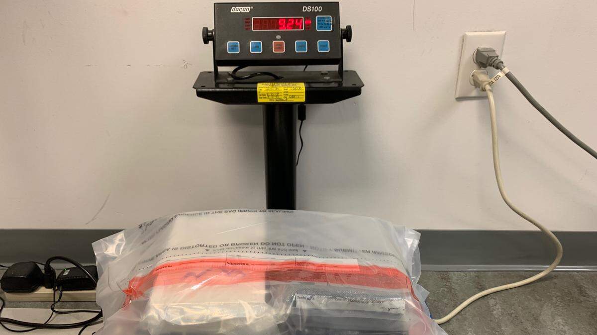 The fentanyl Broward Sheriff’s Office says it found in an abandoned SUV weighed in at 9.24 kilograms (just over 20 pounds).