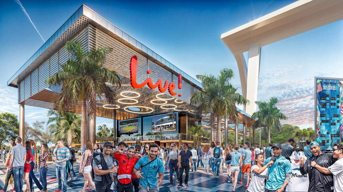 Miami Live!, an entertainment and dining space at loanDepot Park is set to open to by early 2026. the Marlins announced Tuesday, Jan. 14, 2025.